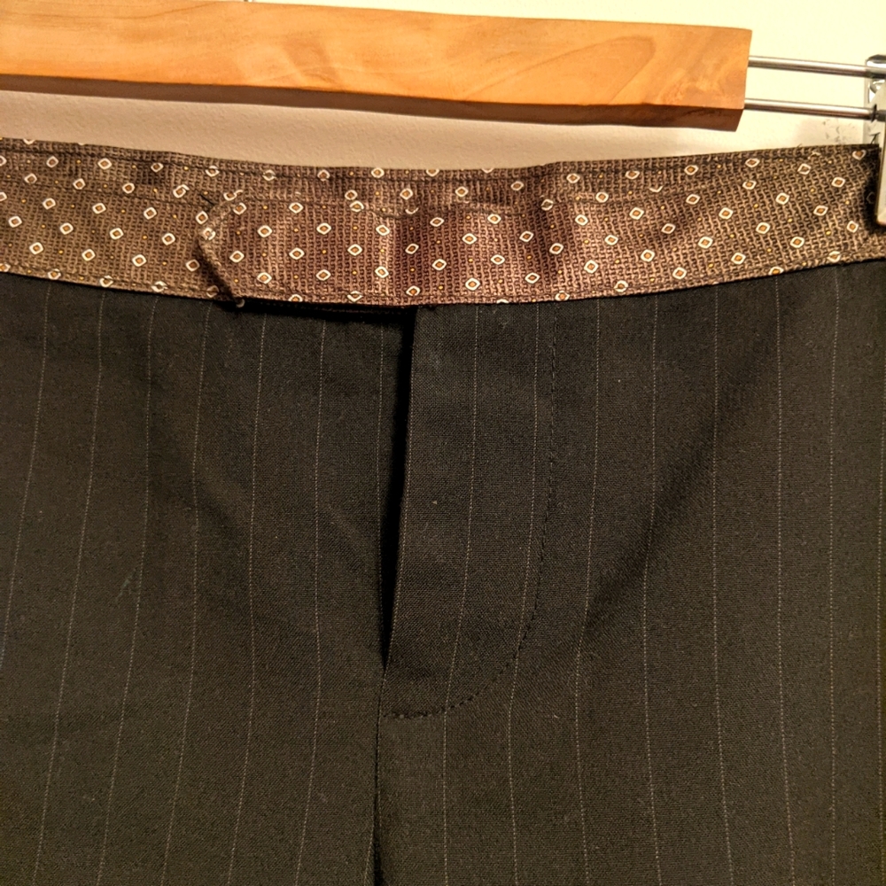 Size 14 low rise charcoal pin striped pants